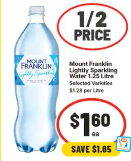 IGA Mount Franklin Lightly Sparkling Water offer