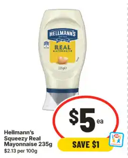 IGA Hellmann's Squeezy Real Mayonnaise offer