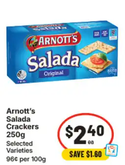 IGA Arnott's Salada Crackers offer