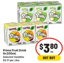 IGA Prima Fruit Drink offer