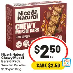 IGA Nice & Natural Chewy Muesli Bars offer