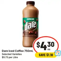 IGA Dare Iced Coffee offer
