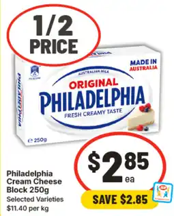 IGA Philadelphia Cream Cheese Block offer