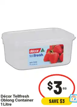 IGA Décor Tellfresh Oblong Container offer