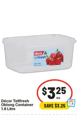 IGA décor tellfresh Oblong Container offer