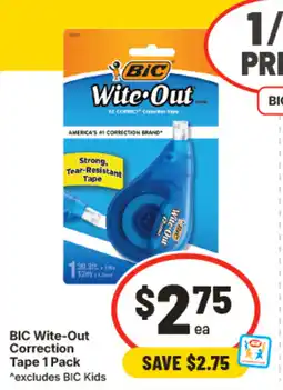 IGA BIC Wite-Out Correction Tape offer