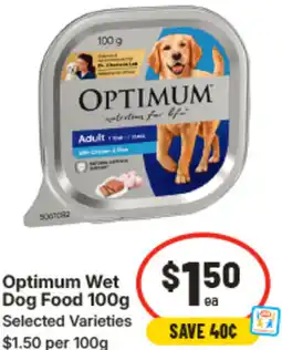 IGA Optimum wet dog food offer