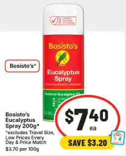 IGA Bosisto's Eucalyptus Spray offer