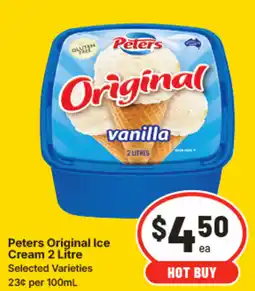 IGA Peters Original Ice Cream offer