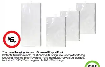 Thomson Hanging Vacuum Garment Bags