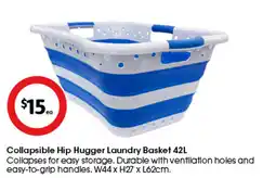 Coles Collapsible Hip Hugger Laundry Basket offer
