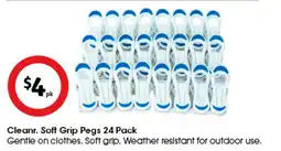 Coles Cleanr. Soft Grip Pegs offer