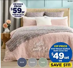 Spotlight KOO Miriam Quilted Coverlet Set offer