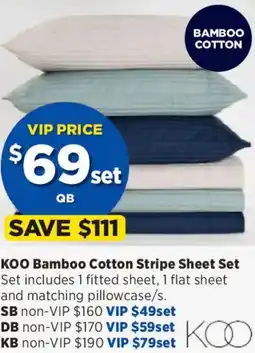 Spotlight KOO Bamboo Cotton Stripe SB offer