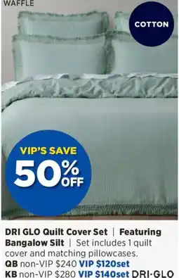 Spotlight Dri glo quilt cover set kb offer