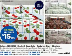 Spotlight Emerald hill quilt cover sets db offer
