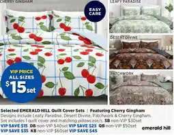 Spotlight Emerald hill quilt cover sets kb offer