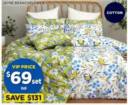 Spotlight Koo x jayne branchflower coverlet set cushion offer