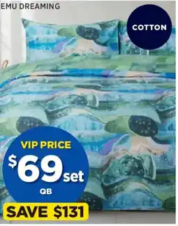 Spotlight Koo x warlukurlangu emu dreaming quilt cover set kb offer