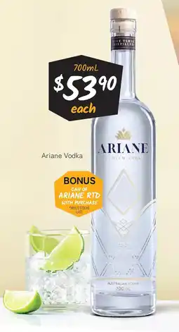 Cellarbrations Ariane Vodka offer