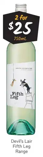 Cellarbrations Devil's Lair Fifth Leg Range offer