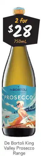 Cellarbrations De Bortoli King Valley Prosecco Range offer