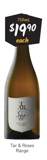 Cellarbrations Tar & Roses Range offer
