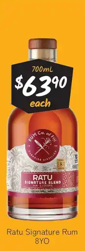 Cellarbrations Ratu signature blend 8yo offer