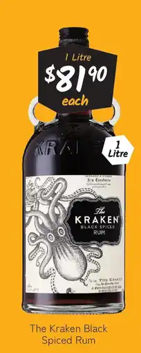 Cellarbrations The Kraken Black Spiced Rum offer