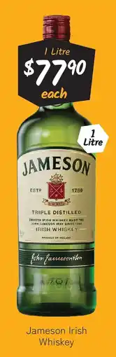 Cellarbrations Jameson irish whiskey offer