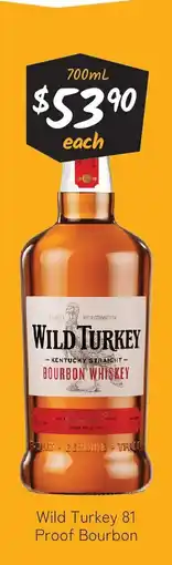 Cellarbrations Wild Turkey 81 Proof Bourbon offer