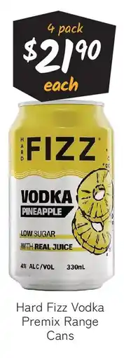 Cellarbrations Hard fizz vodka premix range cans offer
