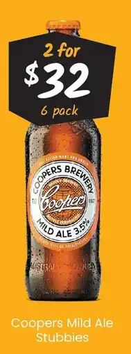 Cellarbrations Coopers mild ale stubbies offer