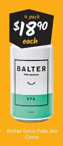 Cellarbrations Beer Balter Extra Pale Ale offer