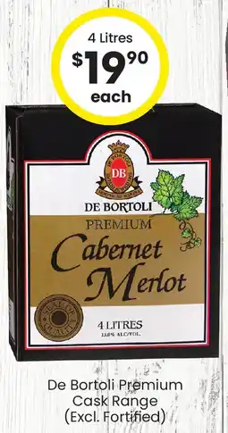 The Bottle O De Bortoli Premium Cask Range offer