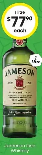 The Bottle O Jameson Irish Whiskey offer