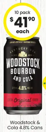 The Bottle O Woodstock & Cola 4.8% Cans offer