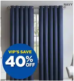 Spotlight Abbey blockout eyelet curtains drop offer