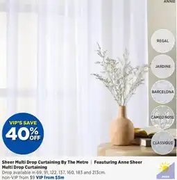 Spotlight Sheer Multi Drop Curtaining By The Metre offer