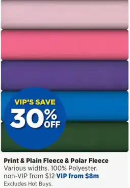 Spotlight Print & plain fleece & polar fleece offer