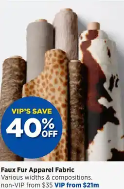 Spotlight Faux Fur Apparel Fabric offer