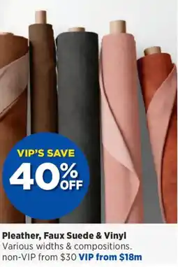 Spotlight Pleather faux suede & vinyl offer