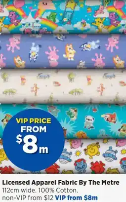 Spotlight Licensed Apparel Fabric By The Metre offer