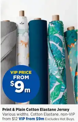 Spotlight Print & Plain Cotton Elastane Jersey offer