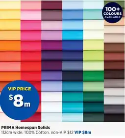 Spotlight Prima homespun solids offer