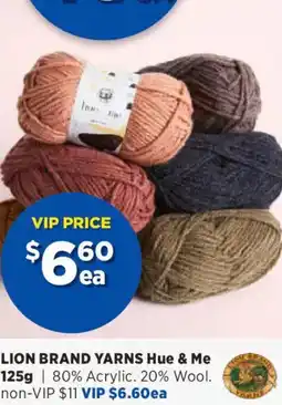 Spotlight Lion brand yarns hue & me offer