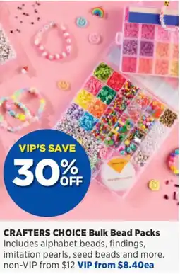 Spotlight CRAFTERS CHOICE Bulk Bead Packs offer