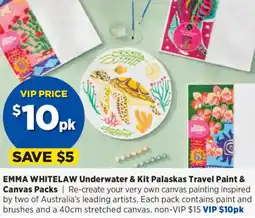 Spotlight Emma whitelaw underwater & kit palaskas travel paint & canvas packs offer