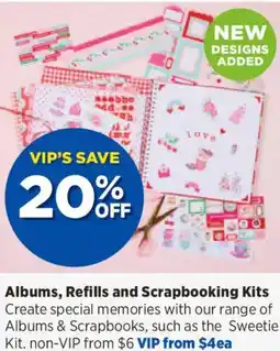 Spotlight Albums, refills and scrapbooking kits offer