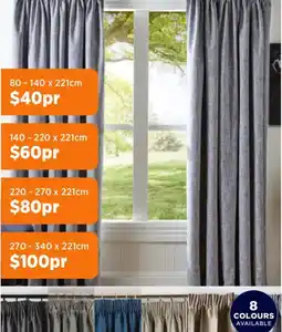 Spotlight Pencil pleat curtains offer